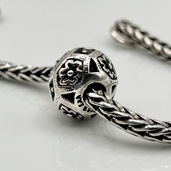 TROLLBEADS Retired Zanzibar Silver Bead 925S LAA Preloved, Excellent - Picture 1 of 5